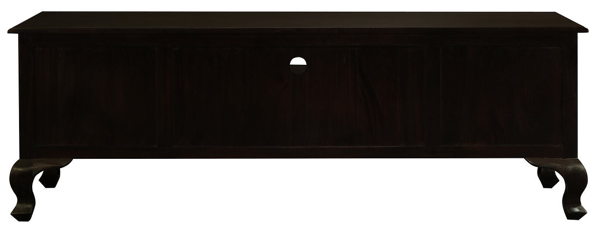 Queen Anne 2 Door 2 Drawer Entertainment Unit (Chocolate)