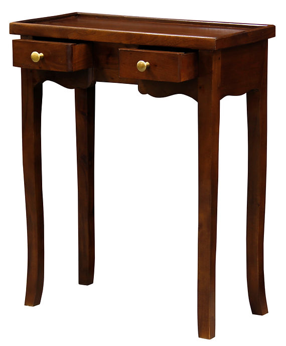 Queen Anne 2 Drawer Phone Table (Mahogany)