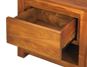 Amsterdam 1 Drawer Bedside Table (Light Pecan)