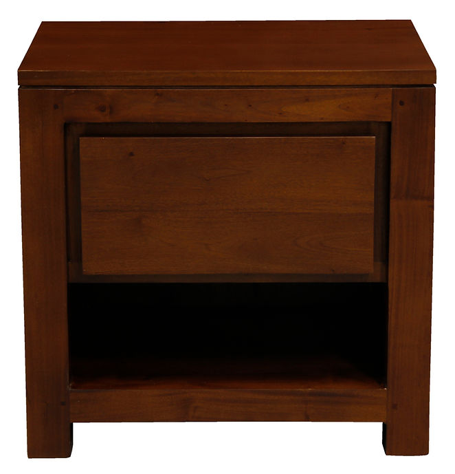 Amsterdam 1 Drawer Bedside Table (Mahogany)