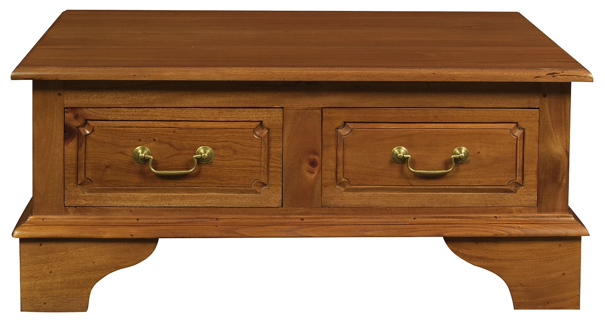 Tasmnia 4 Drawer Coffee Table (Light Pecan)