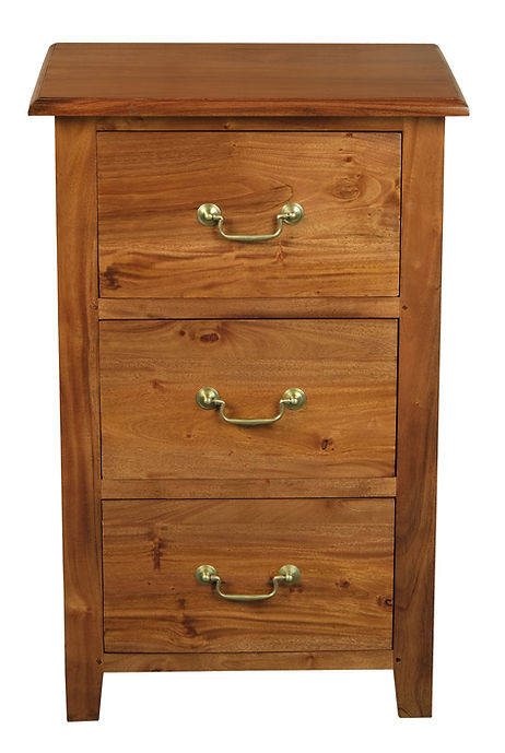 Tasmania 3 Drawer Lamp Table (Light Pecan)