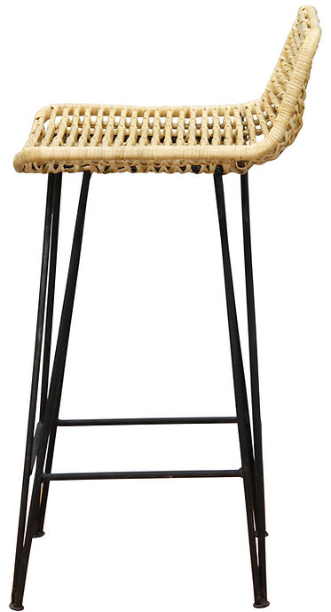 Kelly Rattan Bar Stool (Natural)