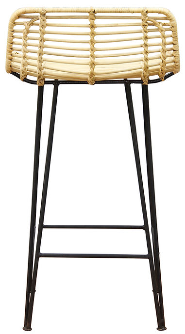 Kelly Rattan Bar Stool (Natural)