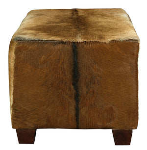 Boston Genuine Goat Hide Ottoman - Large