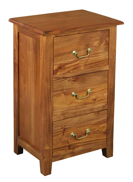 Tasmania 3 Drawer Lamp Table (Light Pecan)