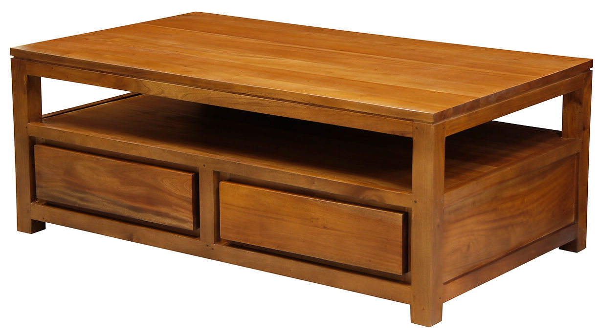 Amsterdam 4 Drawer Coffee Table (Light Pecan)