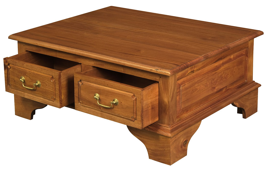 Tasmnia 4 Drawer Coffee Table (Light Pecan)