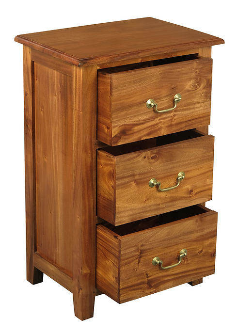 Tasmania 3 Drawer Lamp Table (Light Pecan)