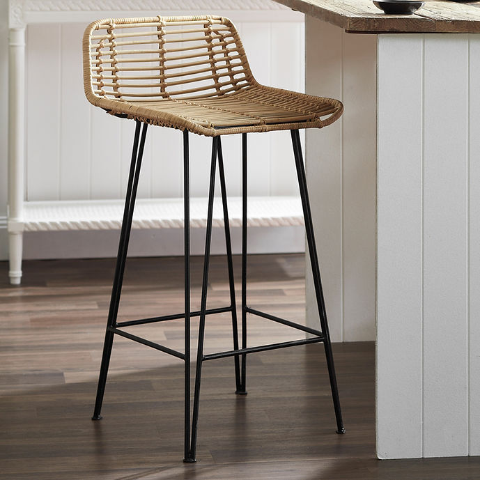 Kelly Rattan Bar Stool (Natural)