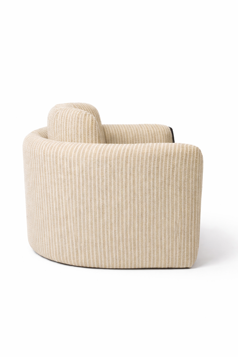 Munson Textured Fabric Accent Chair - STRIPE