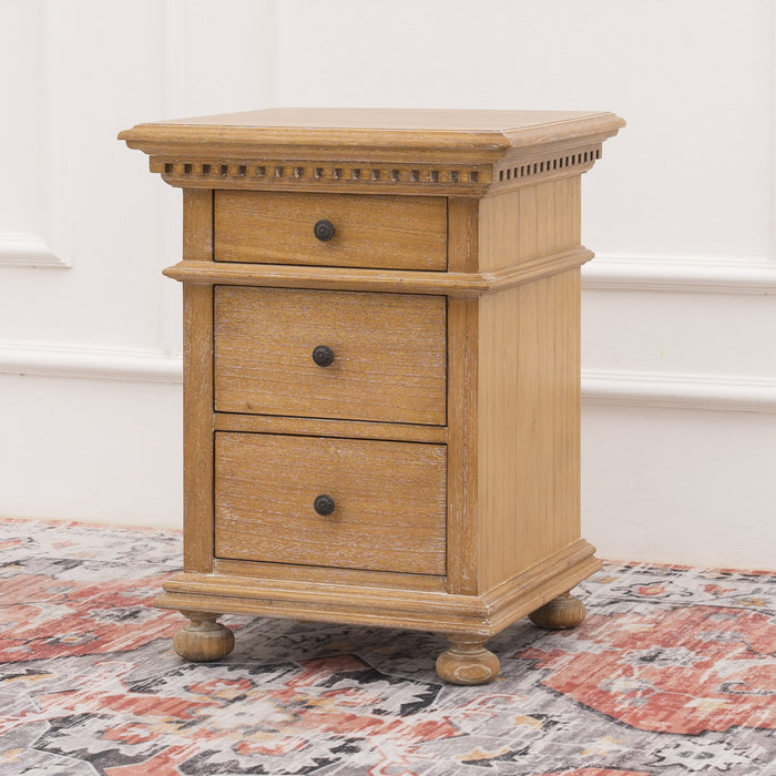 Augusta 3 Drawer Bedside Cabinet
