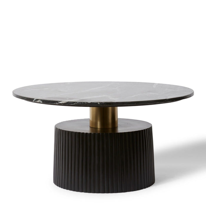 Oscar Marble Coffee Table - Black /Gold, 41cm (H)