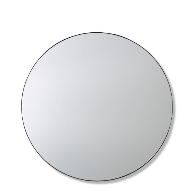 Coco Round Wall Mirror - Black, 80cm (H)
