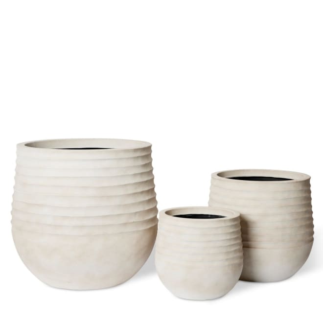 Knox Stonelite Planter Set of 3 (Outdoor) - Beige, 28cm (H)