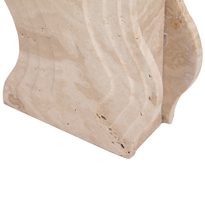 Sienna Curve Marble Base - Beige