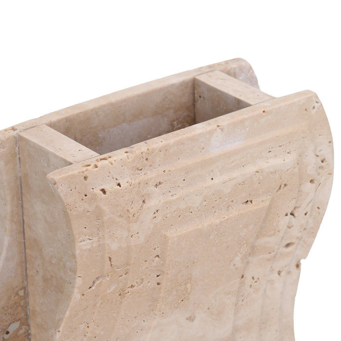 Sienna Curve Marble Base - Beige