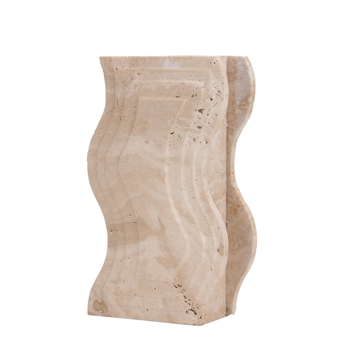 Sienna Curve Marble Base - Beige