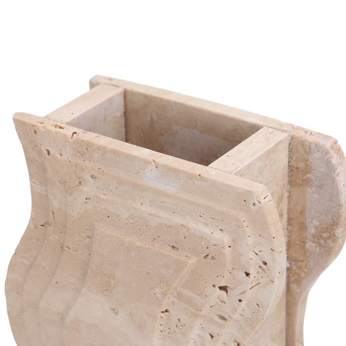 Sienna Curve Marble Base - Beige