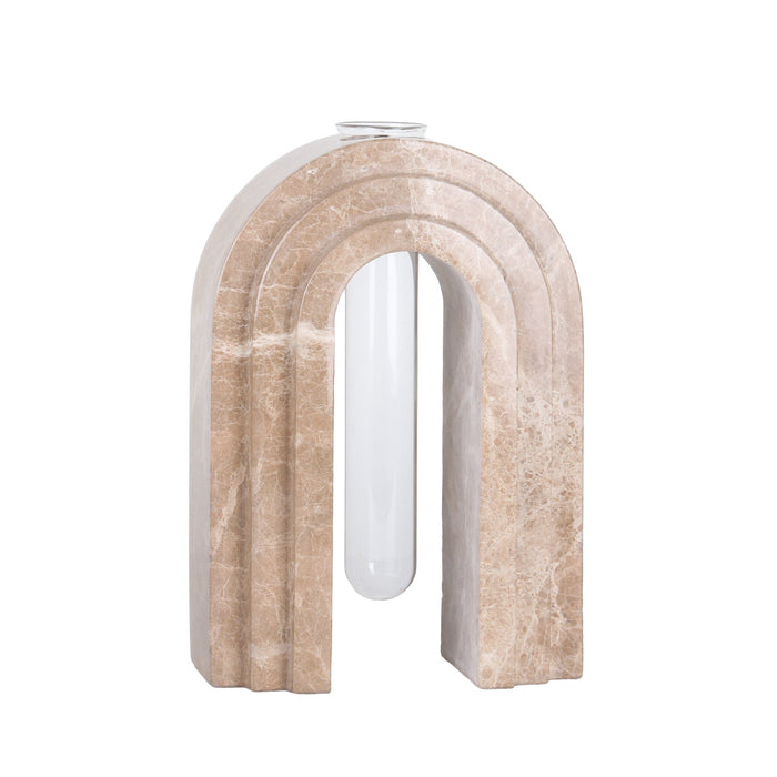Lunarc Marble Arch Vase - Light Coffee