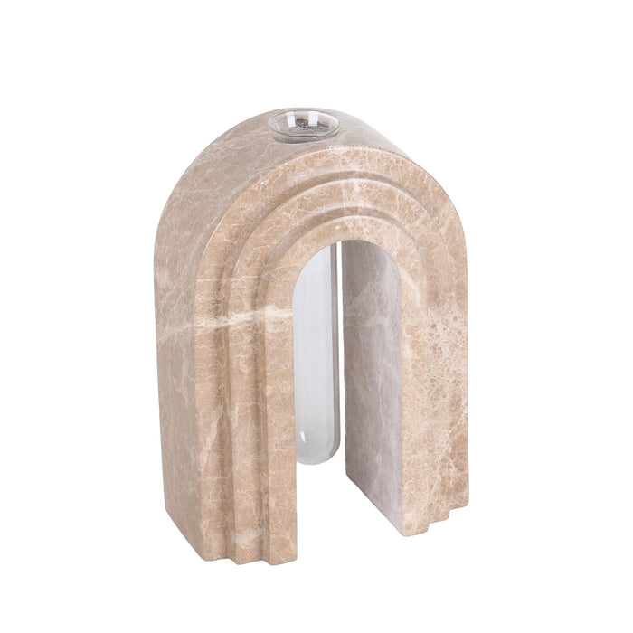 Lunarc Marble Arch Vase - Light Coffee