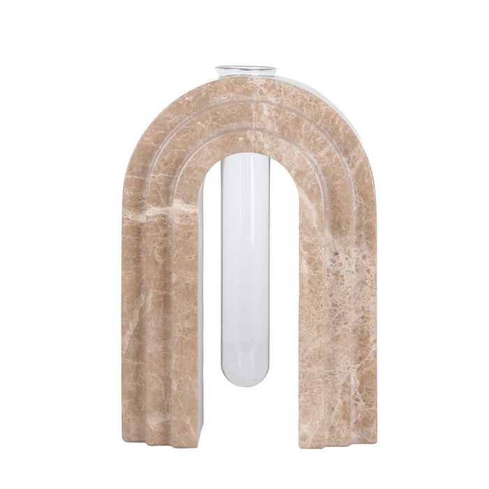 Lunarc Marble Arch Vase - Light Coffee