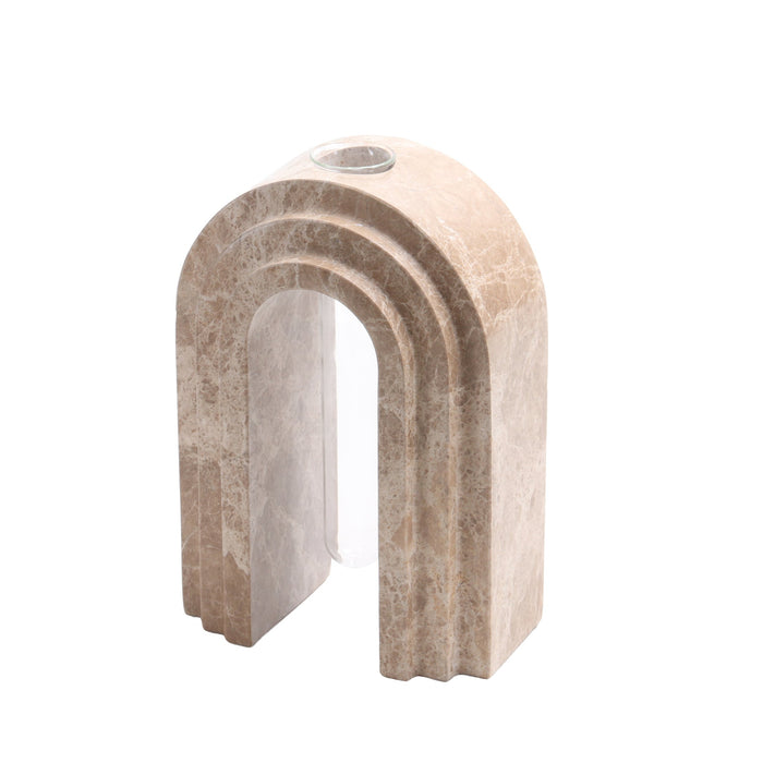Lunarc Marble Arch Vase - Light Coffee
