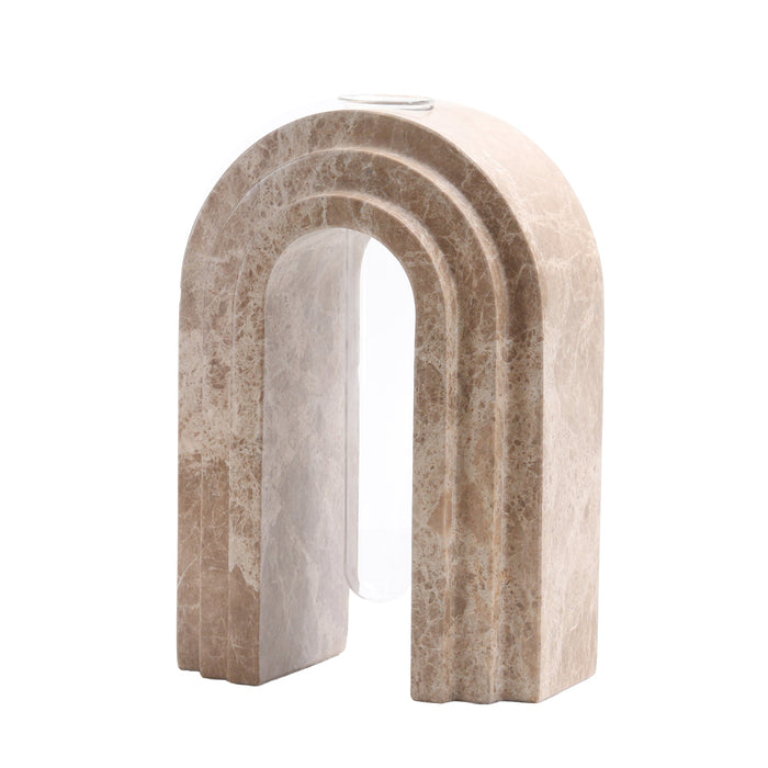 Lunarc Marble Arch Vase - Light Coffee