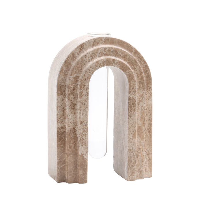 Lunarc Marble Arch Vase - Light Coffee