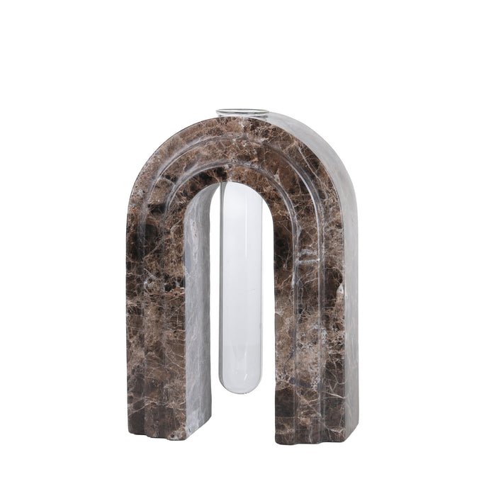 Lunarc Marble Arch Vase - Dark Coffee