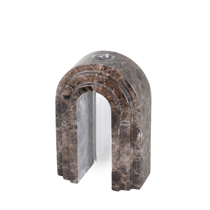 Lunarc Marble Arch Vase - Dark Coffee