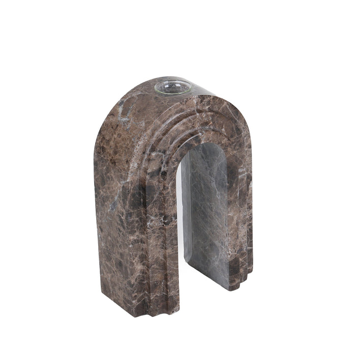 Lunarc Marble Arch Vase - Dark Coffee