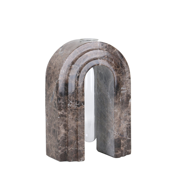Lunarc Marble Arch Vase - Dark Coffee
