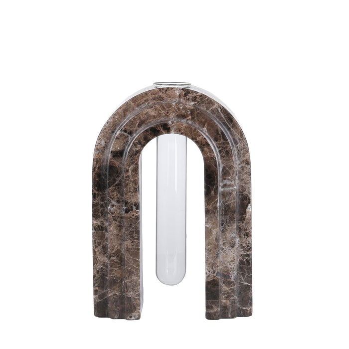 Lunarc Marble Arch Vase - Dark Coffee