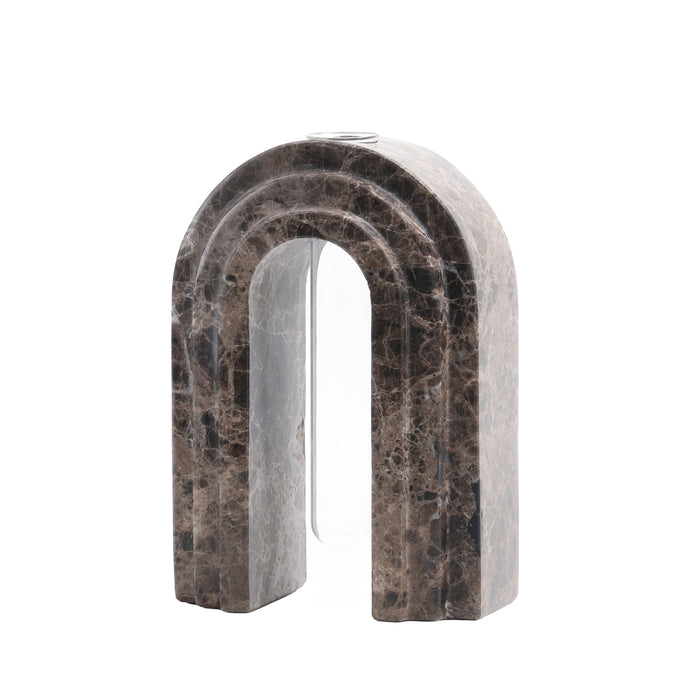 Lunarc Marble Arch Vase - Dark Coffee