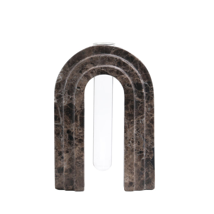 Lunarc Marble Arch Vase - Dark Coffee
