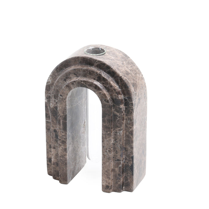 Lunarc Marble Arch Vase - Dark Coffee
