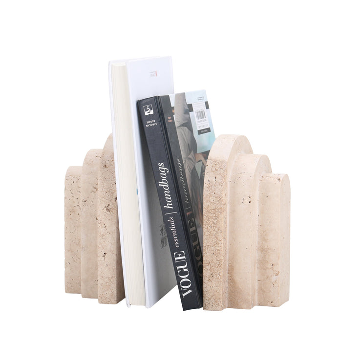 Nuvon Stone Bookends - Beige