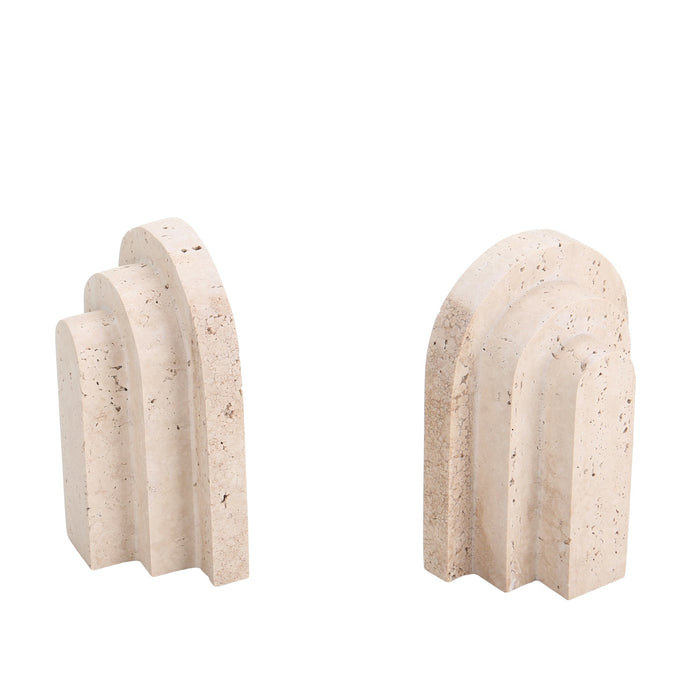 Nuvon Stone Bookends - Beige