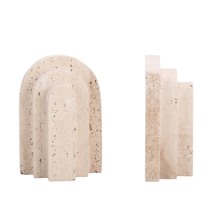 Nuvon Stone Bookends - Beige