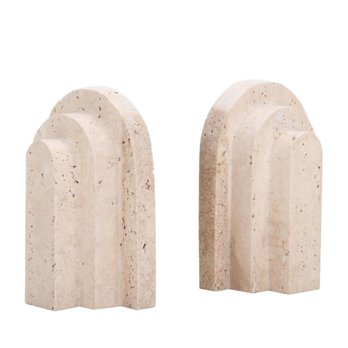 Nuvon Stone Bookends - Beige