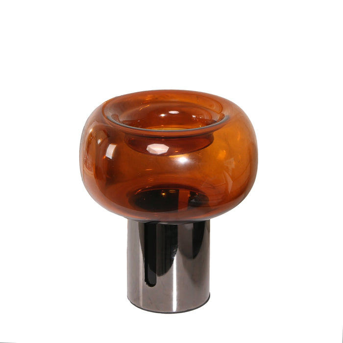 Brunelle Amber Large Glass Vase - Brown