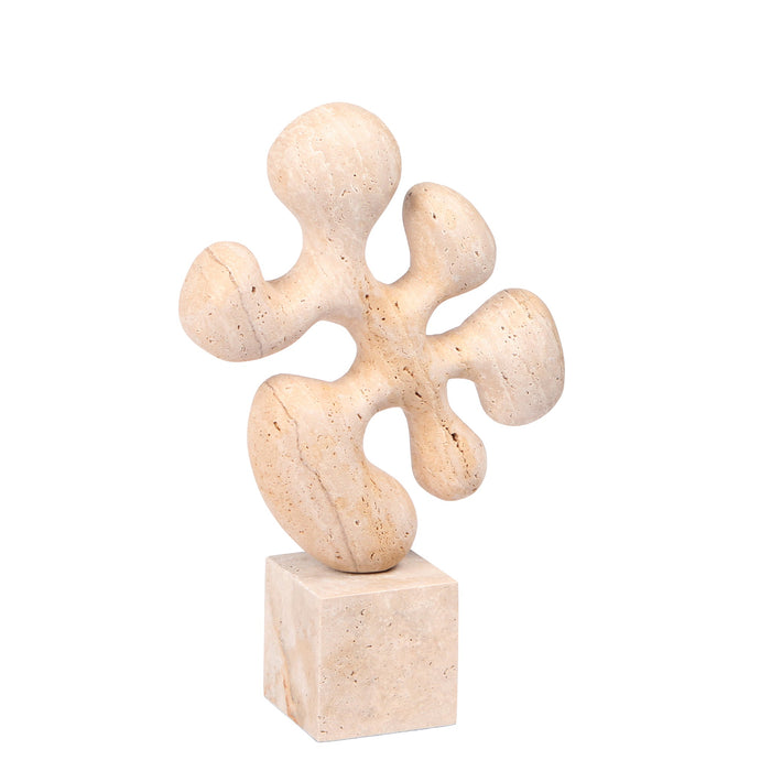 Sava Geometric Marble Sculpture - Beige