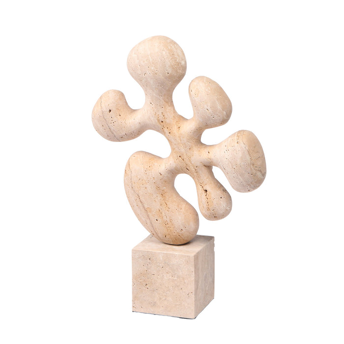 Sava Geometric Marble Sculpture - Beige