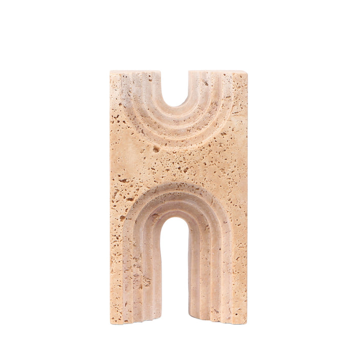Luno Carved Marble Sculpture - Beige
