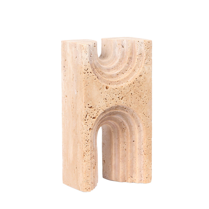 Luno Carved Marble Sculpture - Beige