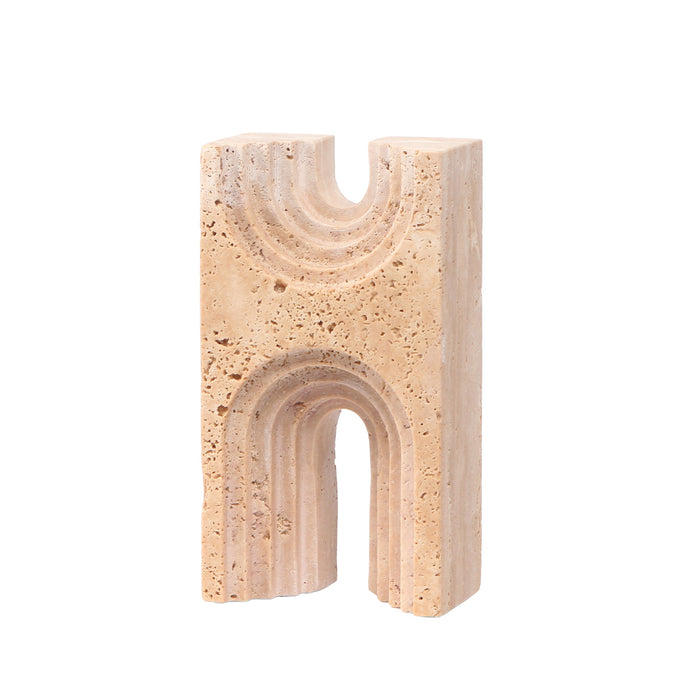 Luno Carved Marble Sculpture - Beige