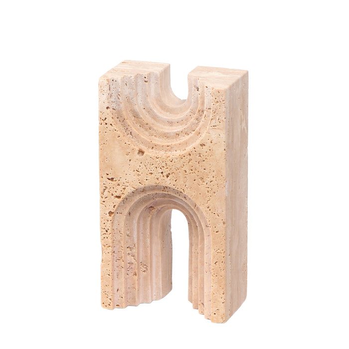 Luno Carved Marble Sculpture - Beige