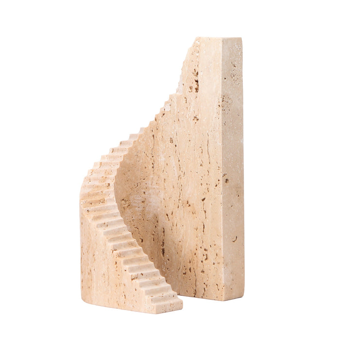 Tavira Step Marble Sculpture - Beige