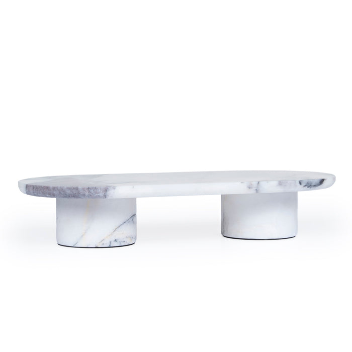 Elari Natural Marble Tray - White